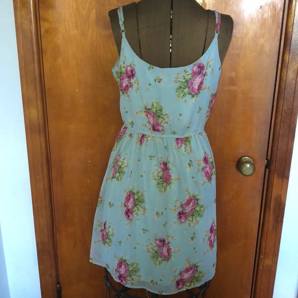 Turquoise floral dress - Picture 2 of 3